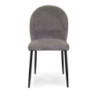 Sedia tessuto grigio struttura nera 44,5x57,5xH82,5 cm moderna