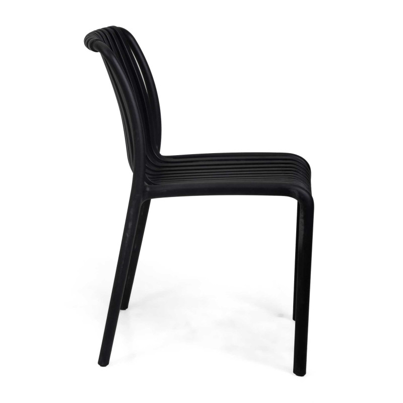 Sedia polipropilene Wren nero 40x58x47-80 cm resistente moderna