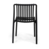 Sedia polipropilene Wren nero 40x58x47-80 cm resistente moderna