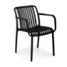 Poltrona polipropilene Wren nero 55x57xH46/79 cm moderna