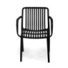 Poltrona polipropilene Wren nero 55x57xH46/79 cm moderna
