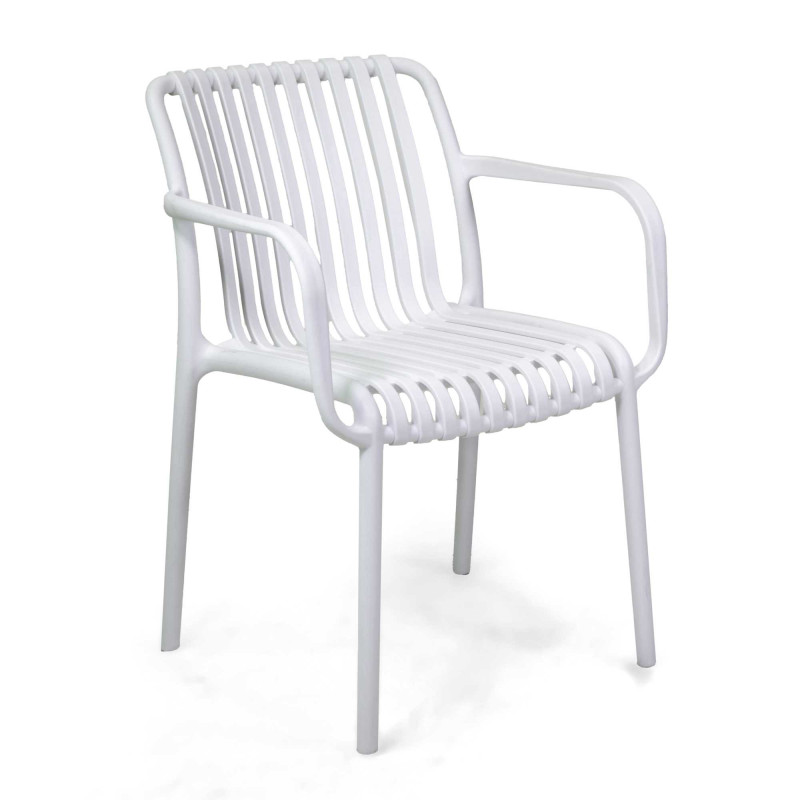 Poltrona polipropilene Wren bianco 55x57xH46/79 cm moderna