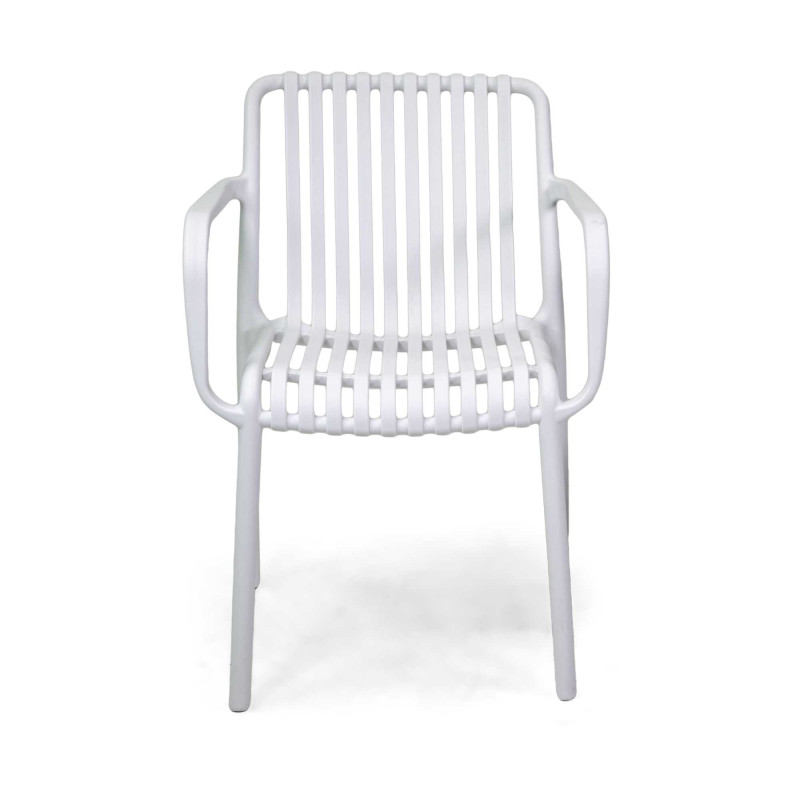 Poltrona polipropilene Wren bianco 55x57xH46/79 cm moderna