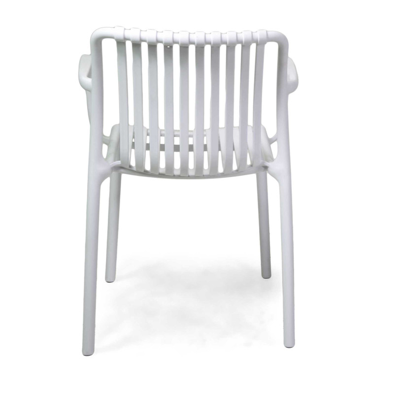 Poltrona polipropilene Wren bianco 55x57xH46/79 cm moderna