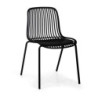 Sedia polipropilene Coraline nero gambe metallo 46,5x54x83 cm