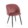 Poltrona velluto Ruby rosa antico 56,5x54x46 cm elegante