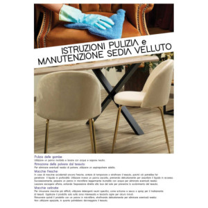 Zoom Poltrona velluto Ruby blu struttura nero cm 56,5x54h46/81