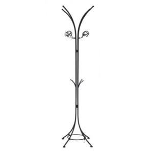 Attaccapanni a stelo pieghevole metallo nero 41x41x179 cm moderno