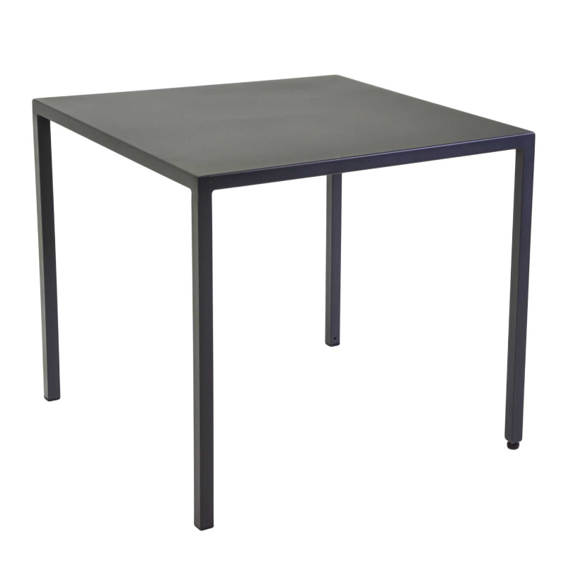 Tavolo metallo autolivellante New Elma antracite 80x80x75 robusto