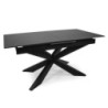 Tavolo Pepper allungabile antracite top pietra 160-200x90x76 cm