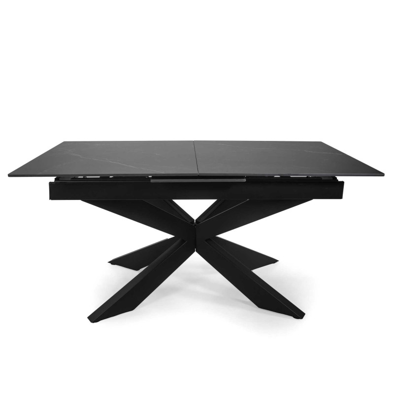 Tavolo Pepper allungabile antracite top pietra 160-200x90x76 cm