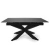 Tavolo Pepper allungabile antracite top pietra 160-200x90x76 cm
