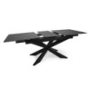 Tavolo Pepper allungabile antracite top pietra 160-200x90x76 cm