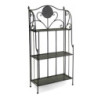 Scaffale metallo Leila 3 ripiani antracite 58x28xH120 cm moderno