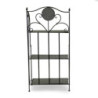 Scaffale metallo Leila 3 ripiani antracite 58x28xH120 cm moderno