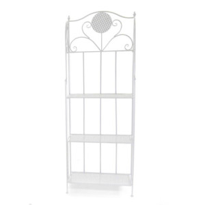 Zoom Scaffale metallo Leila 4 ripiani bianco cm 58x28h160