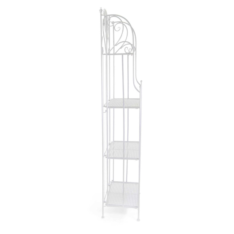 Scaffale metallo Leila 4 ripiani bianco 58x28x160 cm robusto