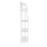 Scaffale metallo Leila 4 ripiani bianco 58x28x160 cm robusto