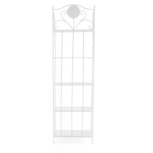 Zoom Scaffale metallo Leila 5 ripiani bianco cm 58x28h198