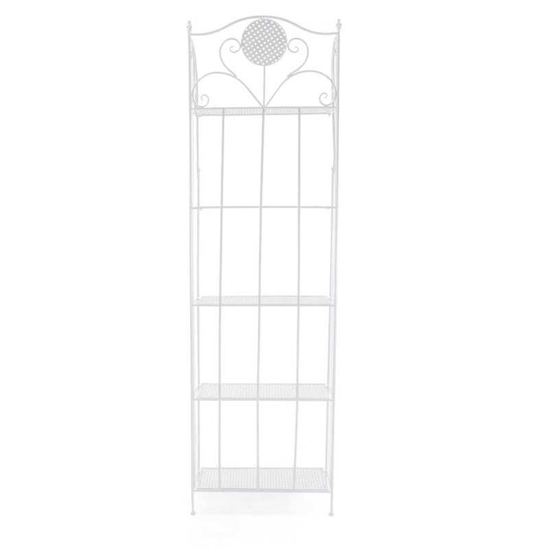 Scaffale metallo Leila 5 ripiani bianco 58x28xH198 cm moderno
