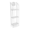Scaffale metallo Leila 3 ripiani bianco 35x25xH118 cm moderno