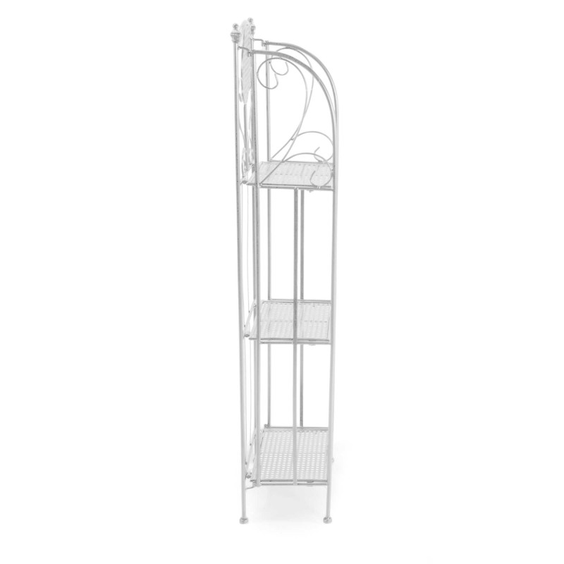 Scaffale metallo Leila 3 ripiani bianco 35x25xH118 cm moderno