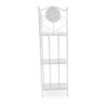 Scaffale metallo Leila 3 ripiani bianco 35x25xH118 cm moderno