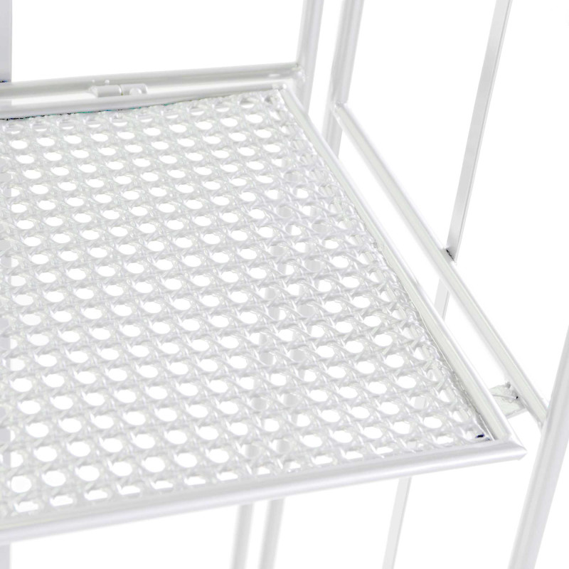 Scaffale metallo Leila 3 ripiani bianco 35x25xH118 cm moderno