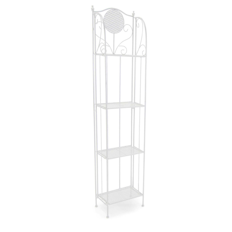 Scaffale metallo Leila 4 ripiani bianco 35x25x158 cm robusto