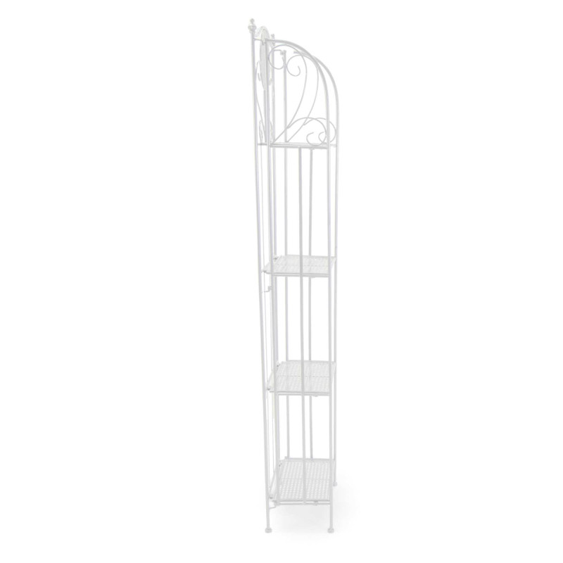 Scaffale metallo Leila 4 ripiani bianco 35x25x158 cm robusto