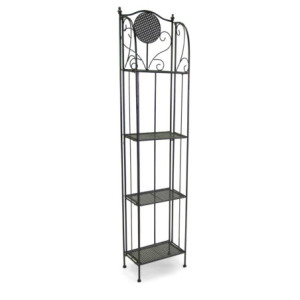 Scaffale metallo Leila 4 ripiani antracite 35x25x158 cm robusto