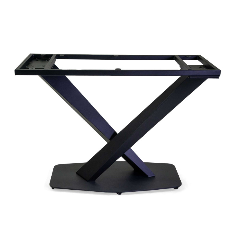 Base tavolo acciaio incrocio nero 45x80 H72 cm robusta moderna