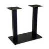 Base tavolo acciaio doppia nera rettangolare 40x70x72