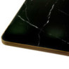 Top tavolo pietra sinterizzata marmo nero bordo oro 70x70 cm