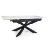 Tavolo metallo Pepper allungabile top bianco pietra 160-200x90x76 cm