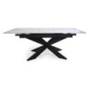 Tavolo metallo Pepper allungabile top bianco pietra 160-200x90x76 cm