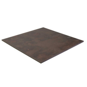 Top tavolo HPL corten quadro 69x69 cm resistente e moderno