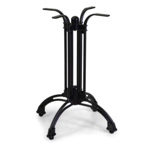 Base tavolo alluminio nero 45x45h72 cm leggera e resistente