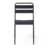 Sedia metallo doghe Rovigo Mini antracite 47x52x81 cm esterno