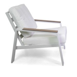 Zoom Salotto alluminio riverside 3 posti bianco