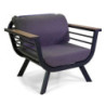 Salotto alluminio New Riverside antracite 3 posti bracciolo HPL