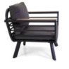 Salotto alluminio New Riverside antracite 3 posti bracciolo HPL