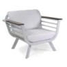Salotto alluminio New Riverside bianco 3 posti bracciolo HPL