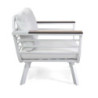 Salotto alluminio New Riverside bianco 3 posti bracciolo HPL