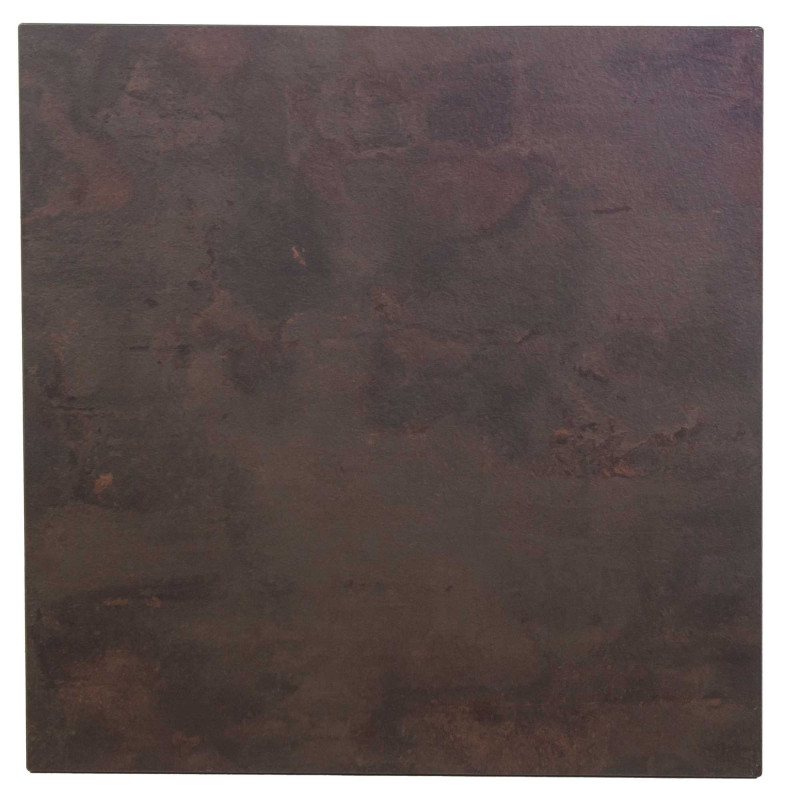 Top tavolo HPL corten quadro 59x59x1 cm resistente e moderno