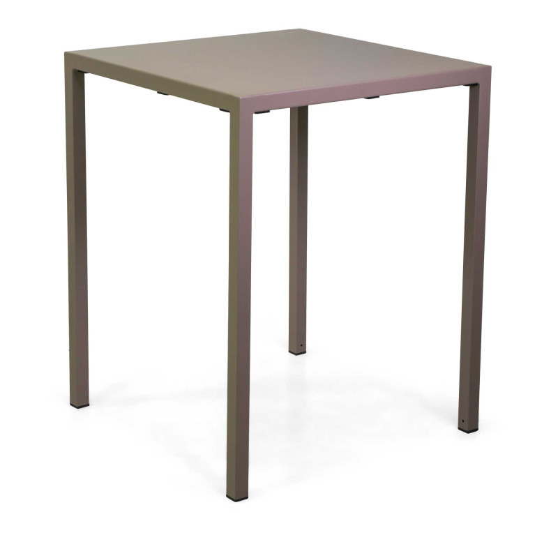 Tavolo metallo autolivellante New Elma tortora 60x60x74 cm