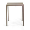 Tavolo metallo autolivellante New Elma tortora 60x60x74 cm