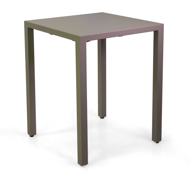 Tavolo alluminio regolabile Alma tortora 60x60 cm da giardino