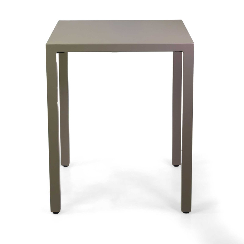 Tavolo alluminio regolabile Alma tortora 60x60 cm da giardino