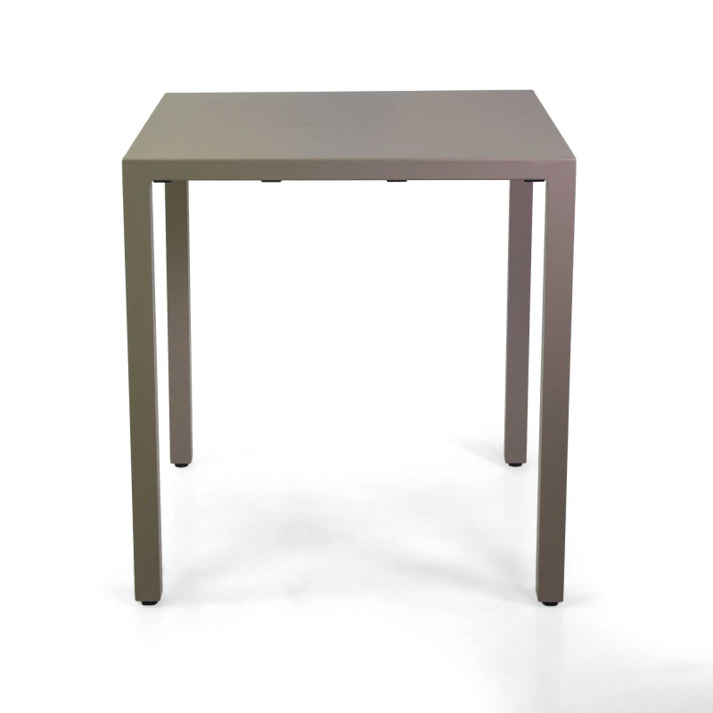 Tavolo alluminio regolabile Alma tortora 70x70 cm da giardino